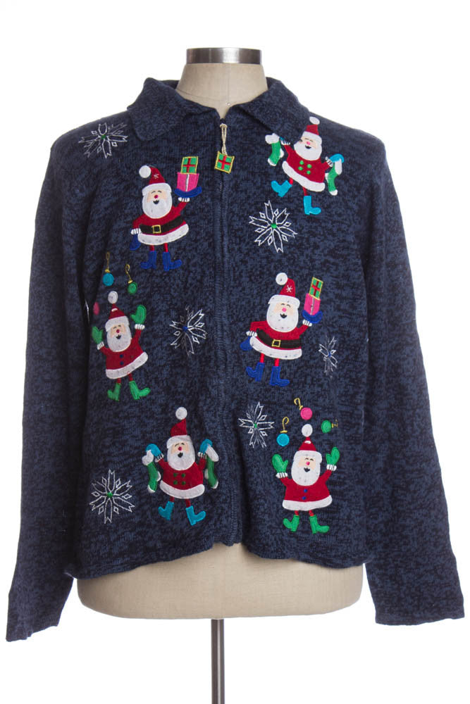 Blue Ugly Christmas Cardigan 35051