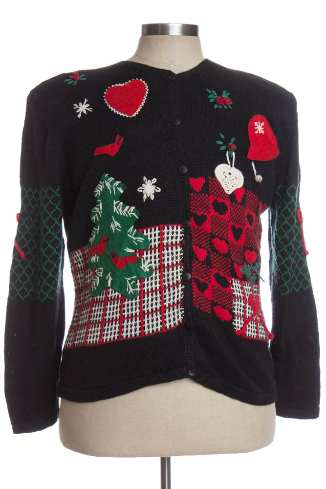 Black Ugly Christmas Cardigan 35057