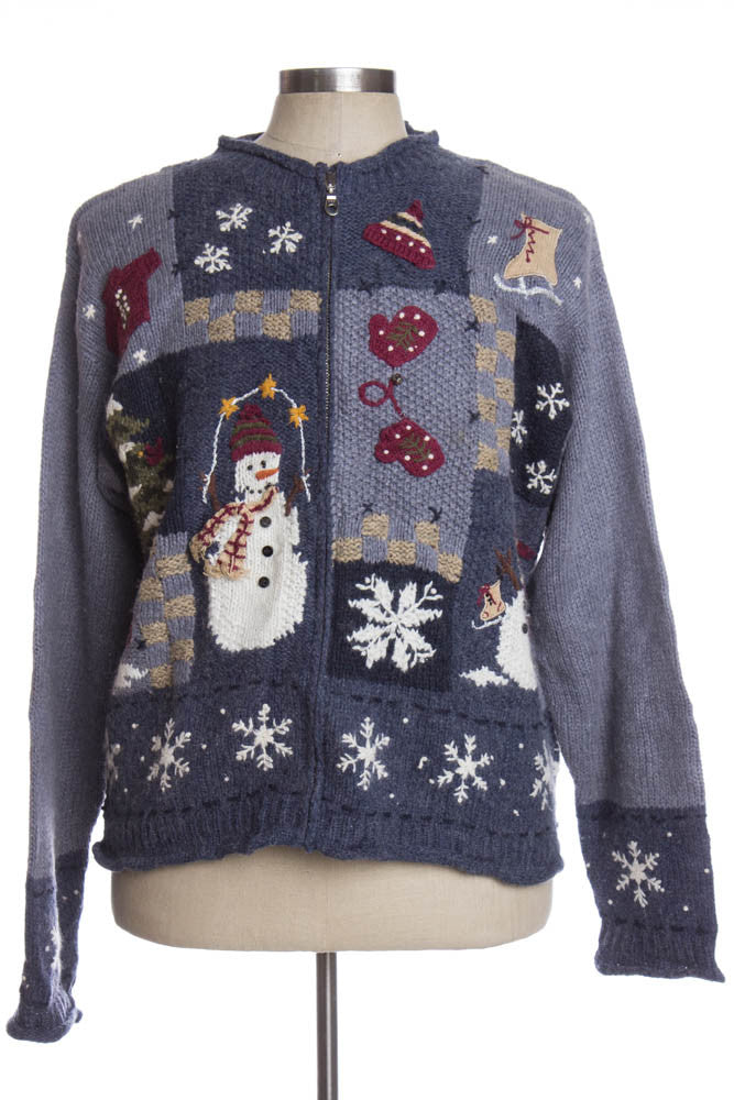 Blue Ugly Christmas Cardigan 35060