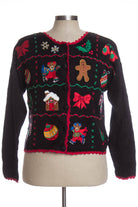 Black Ugly Christmas Cardigan 35075