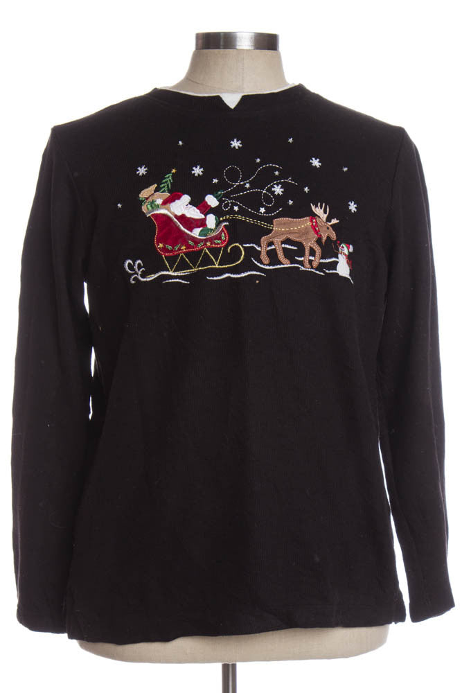 Black Ugly Christmas Pullover 35102