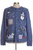 Blue Ugly Christmas Cardigan 35116