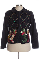 Black Ugly Christmas Cardigan 35117