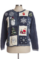 Blue Ugly Christmas Cardigan 35130