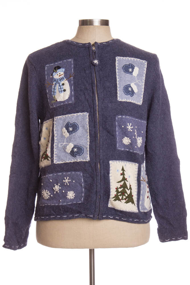 Blue Ugly Christmas Cardigan 35143