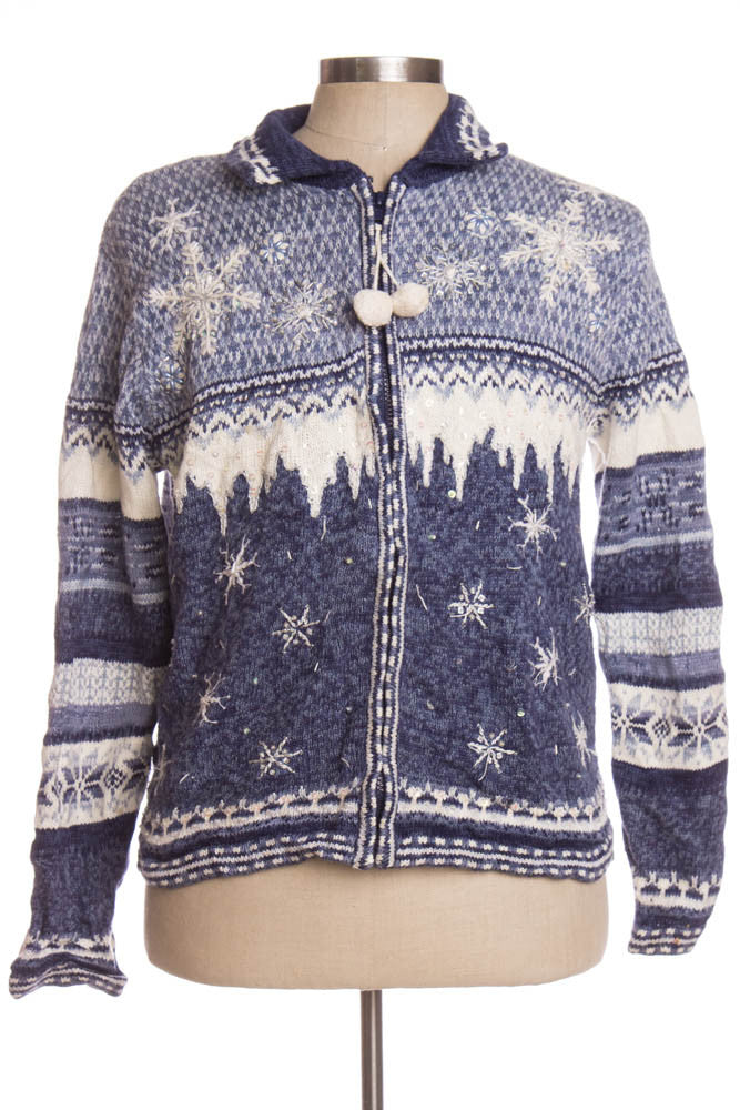 Blue Ugly Christmas Cardigan 35154