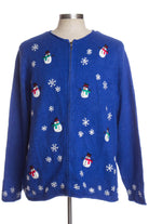 Blue Ugly Christmas Cardigan 35253