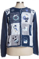 Blue Ugly Christmas Cardigan 35288