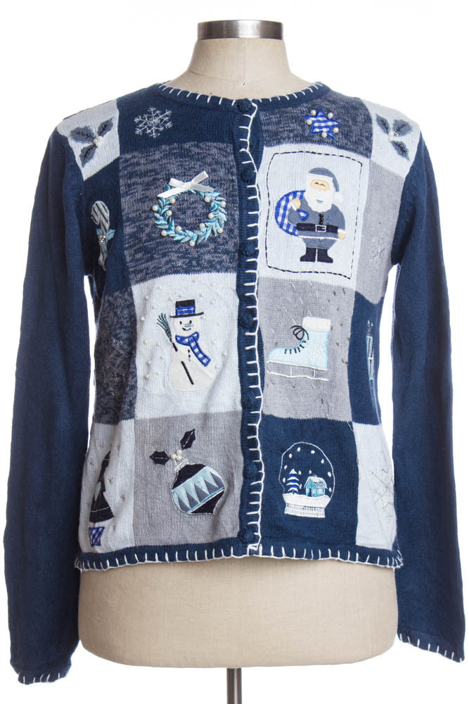 Blue Ugly Christmas Cardigan 35288