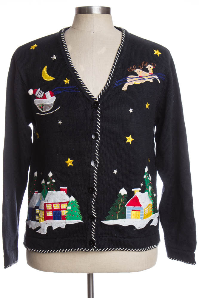Black Ugly Christmas Cardigan 35293