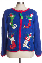 Blue Ugly Christmas Cardigan 35350
