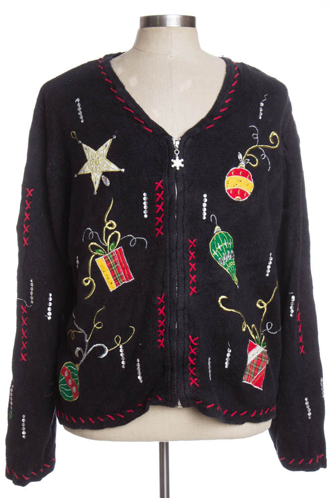 Black Ugly Christmas Cardigan 35440