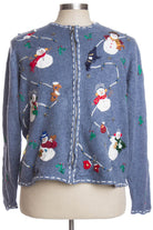 Blue Ugly Christmas Cardigan 35441