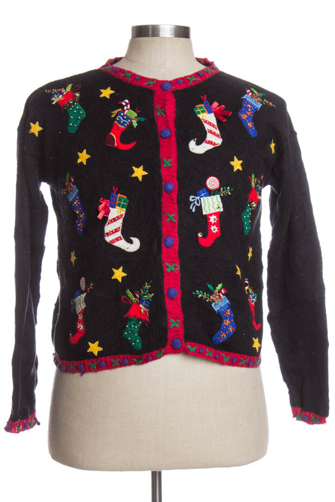 Black Ugly Christmas Cardigan 35521