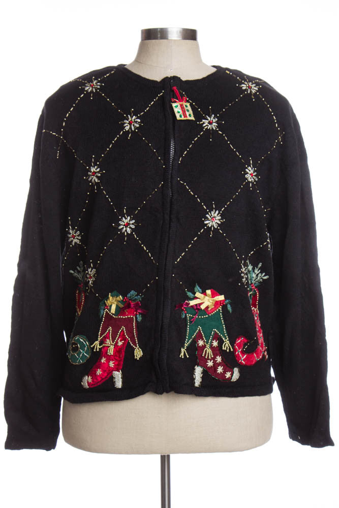 Black Ugly Christmas Cardigan 35540