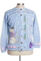 Blue Ugly Christmas Cardigan 35574