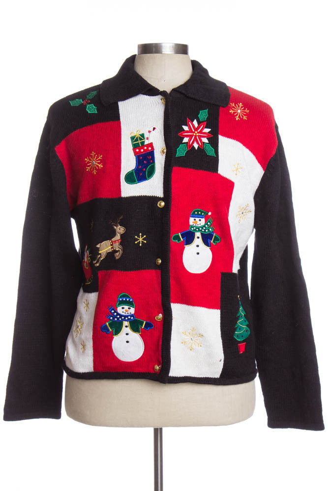Black Ugly Christmas Cardigan 35594