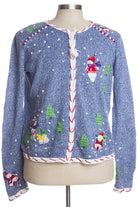 Blue Ugly Christmas Cardigan 35666
