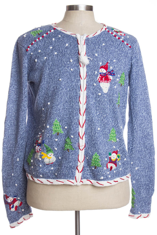 Blue Ugly Christmas Cardigan 35666