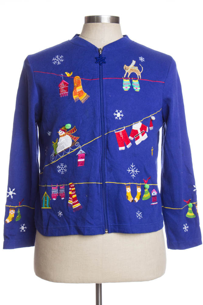 Blue Ugly Christmas Cardigan 35703