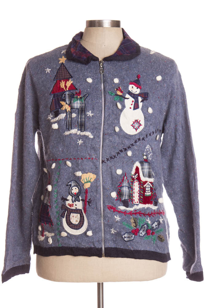 Blue Ugly Christmas Cardigan 35755