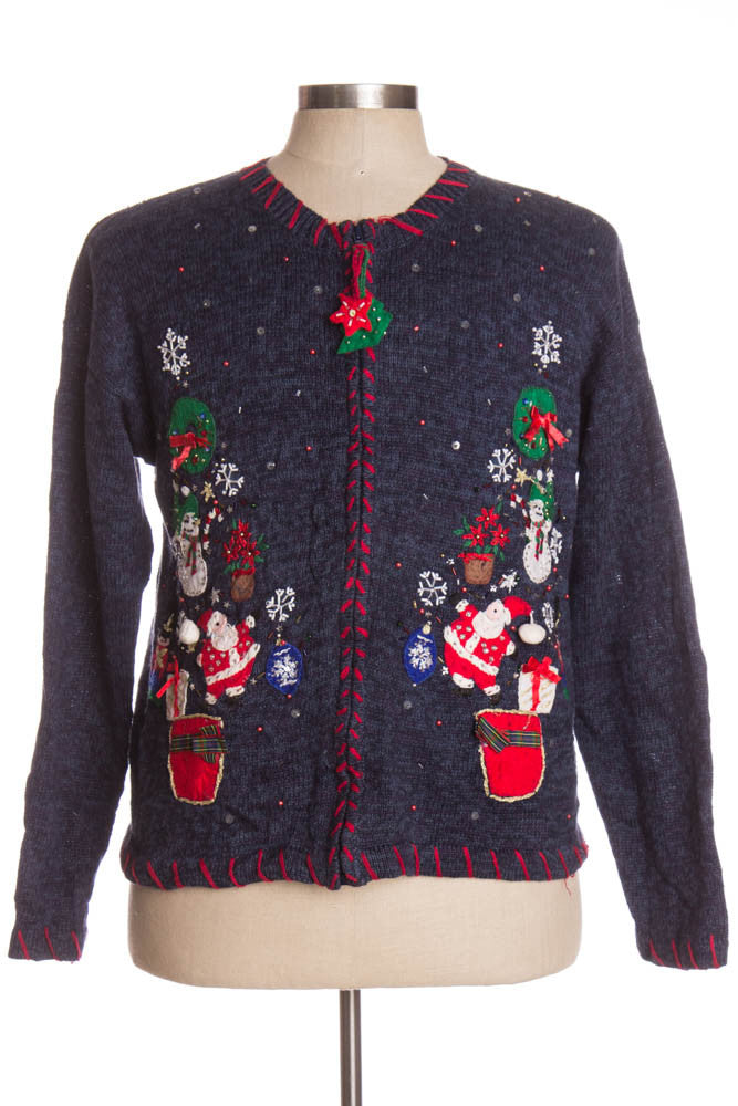 Blue Ugly Christmas Cardigan 35783