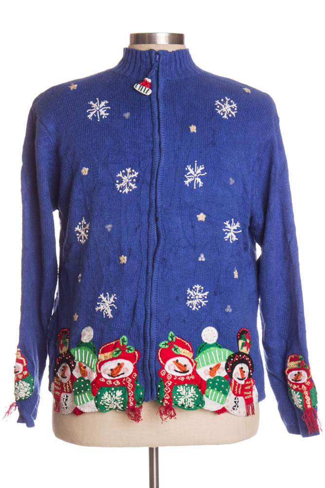 Blue Ugly Christmas Cardigan 35787