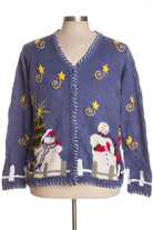 Blue Ugly Christmas Cardigan 35794