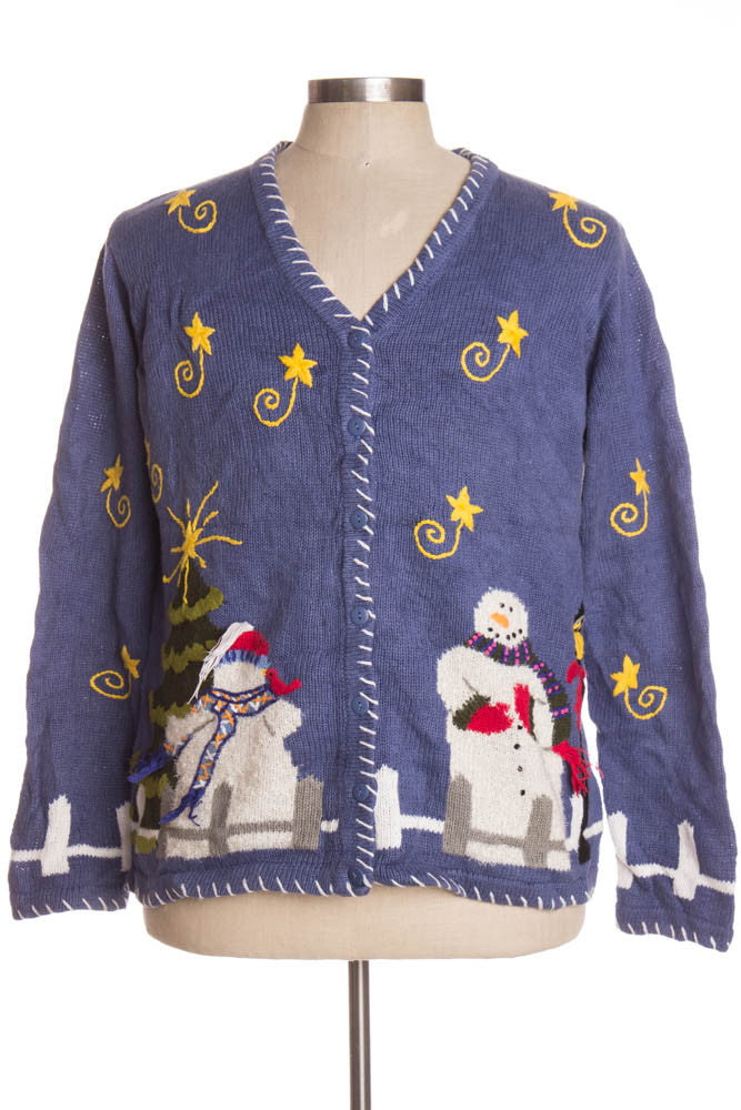 Blue Ugly Christmas Cardigan 35794