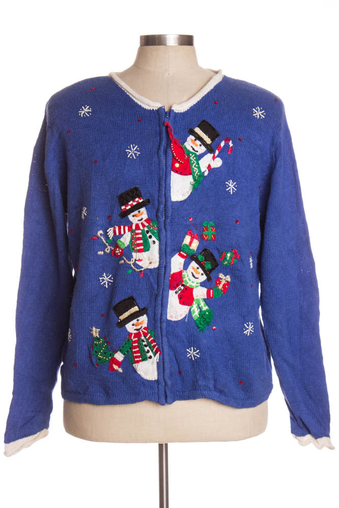 Blue Ugly Christmas Cardigan 35798