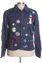 Blue Ugly Christmas Cardigan 35823