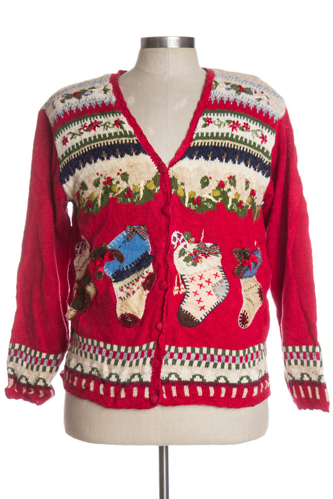 Red Ugly Christmas Cardigan 35826
