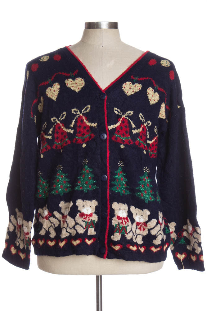 Blue Ugly Christmas Cardigan 35840