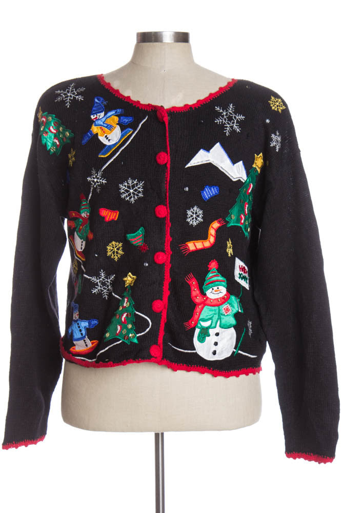 Black Ugly Christmas Cardigan 36283