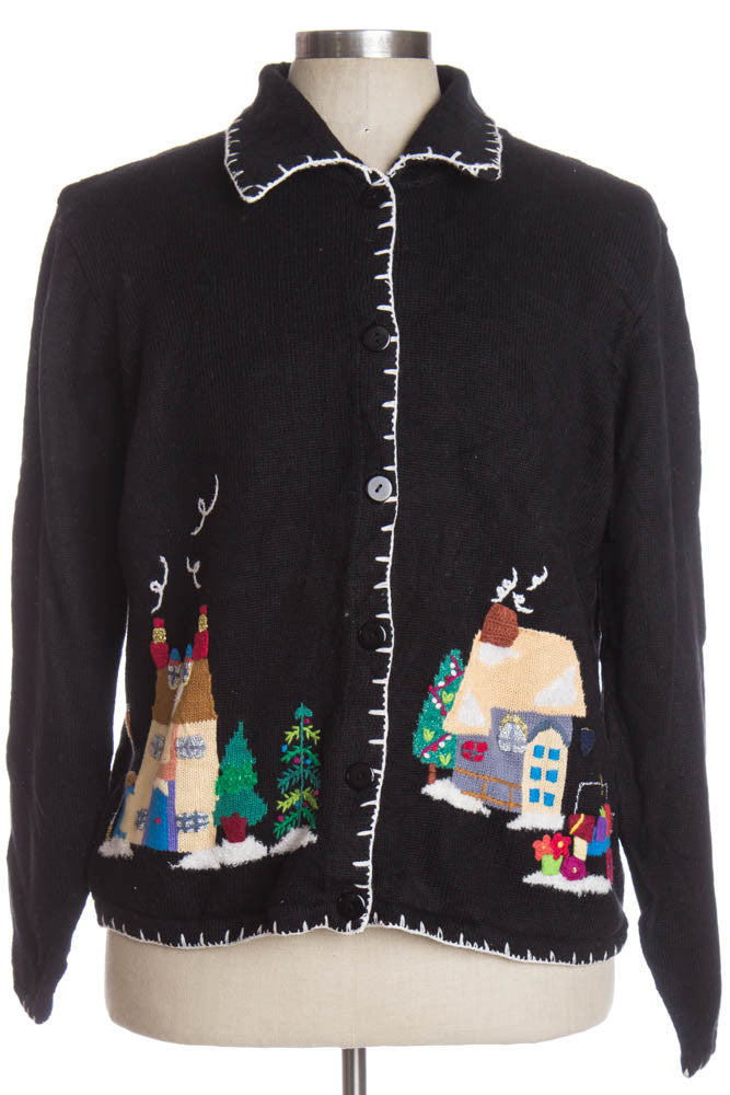 Black Ugly Christmas Cardigan 36305