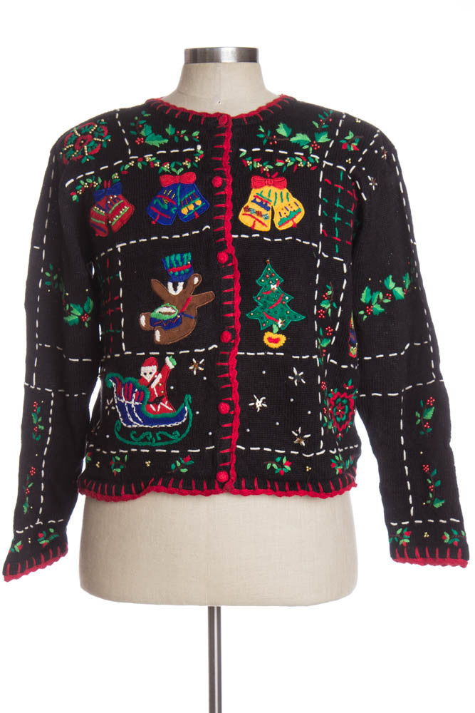 Black Ugly Christmas Cardigan 36362
