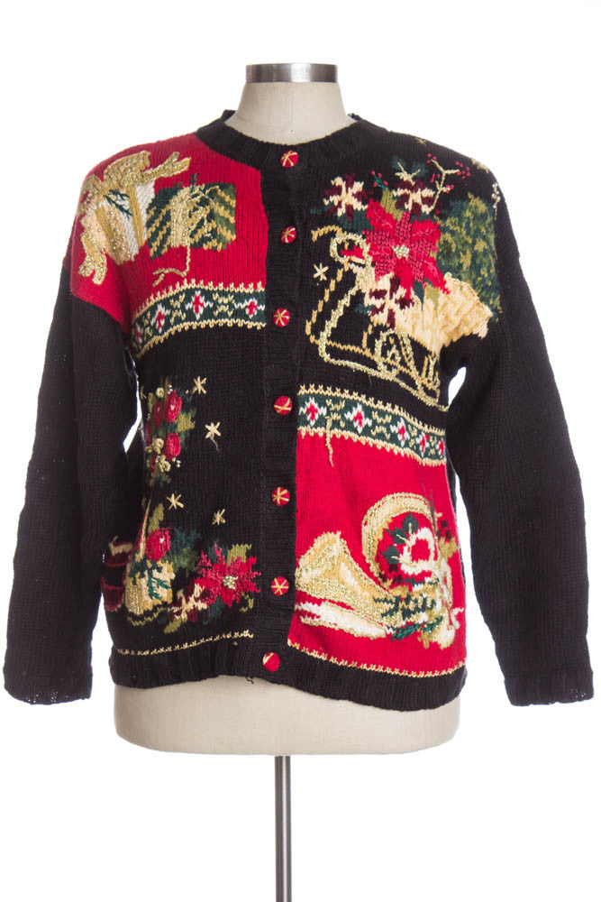 Black Ugly Christmas Cardigan 36368