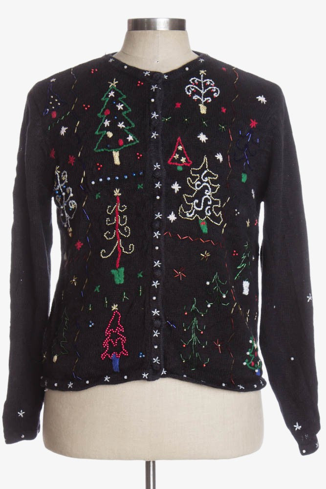 Black Ugly Christmas Cardigan 36523