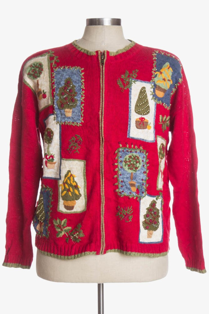 Red Ugly Christmas Cardigan 36543