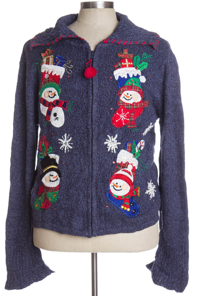 Blue Ugly Christmas Cardigan 36563