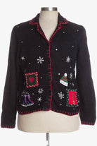 Black Ugly Christmas Cardigan 36738