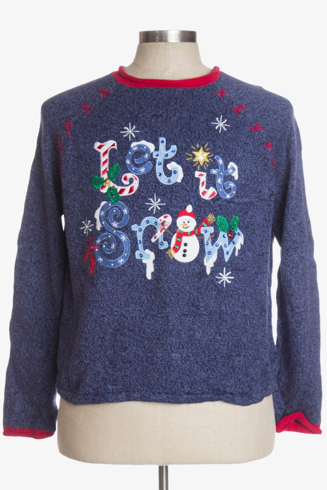 Blue Ugly Christmas Cardigan 36756