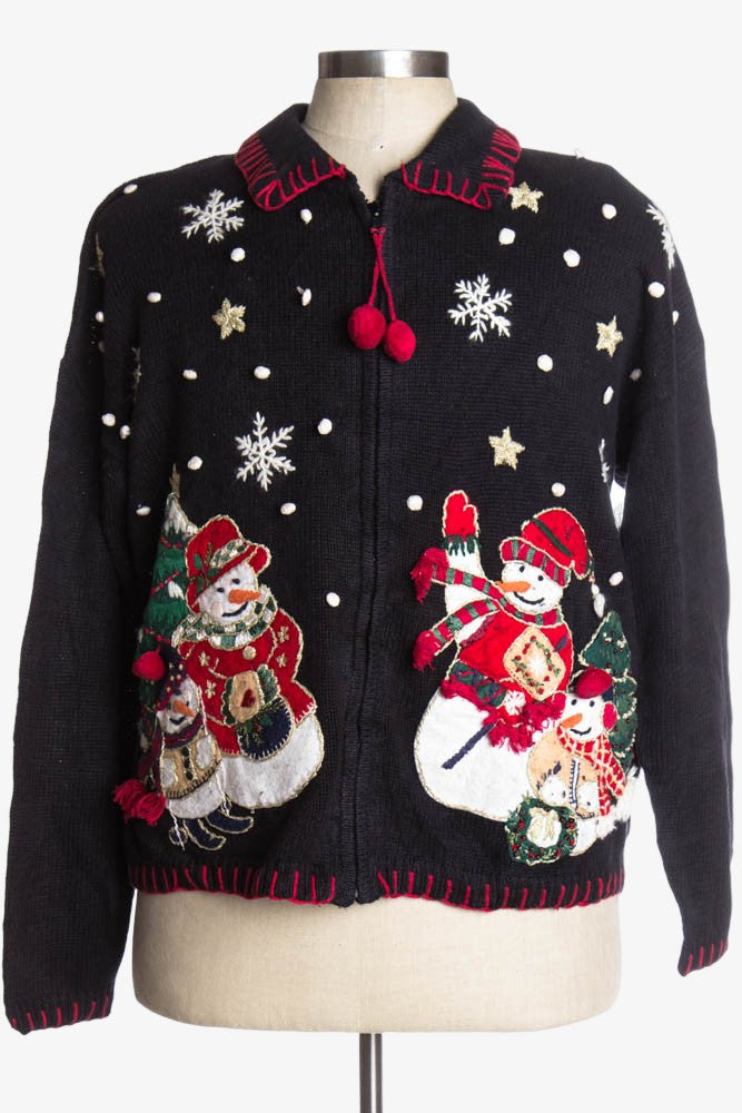 Black Ugly Christmas Cardigan 36874