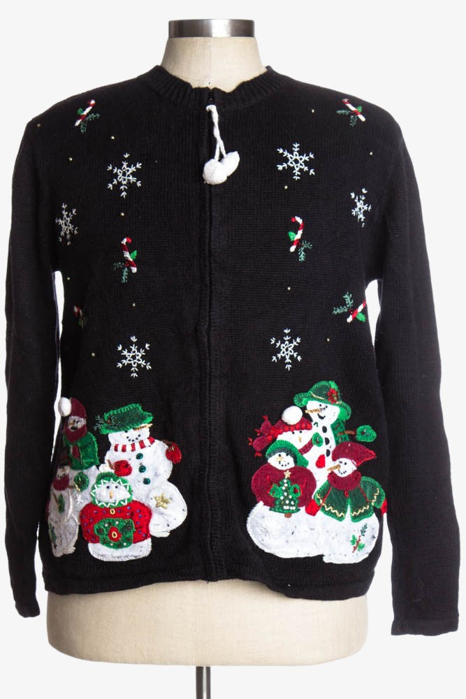Black Ugly Christmas Cardigan 36923