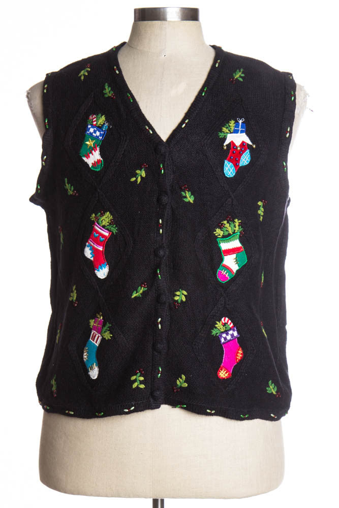Black Ugly Christmas Vest 36986