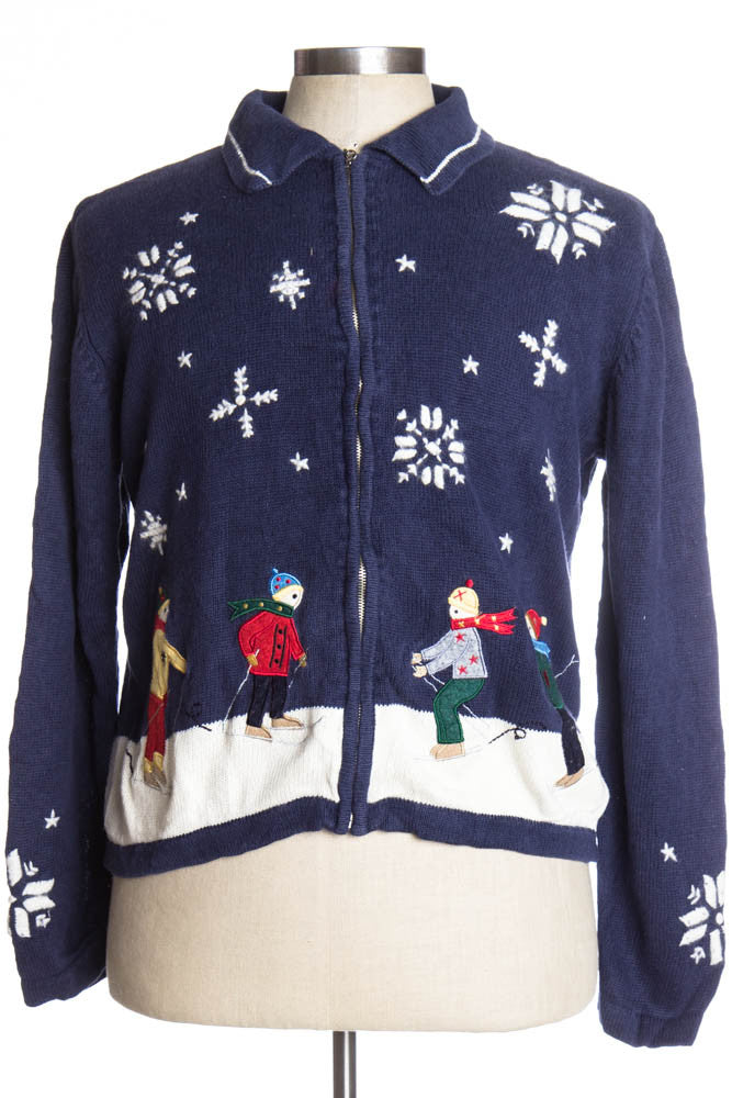 Blue Ugly Christmas Cardigan 37072