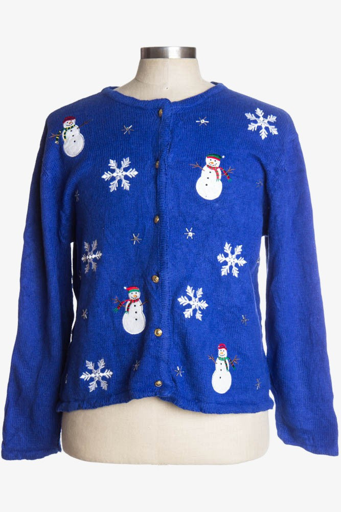 Blue Ugly Christmas Cardigan 37091