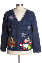 Blue Ugly Christmas Cardigan 37217