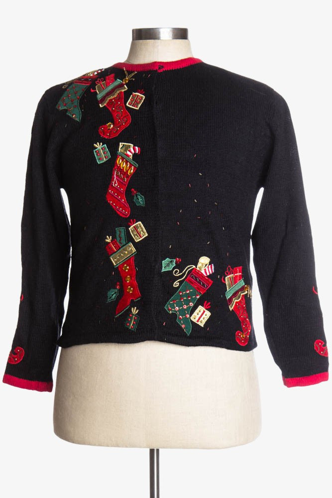 Black Ugly Christmas Cardigan 37218