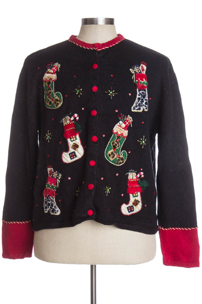 Black Ugly Christmas Cardigan 37387